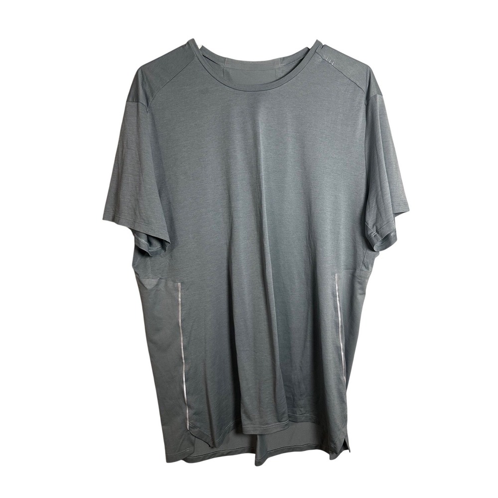 Lululemon Fast and Free Short Sleeve Running Shirt‎ Silver Grey Mens Medium